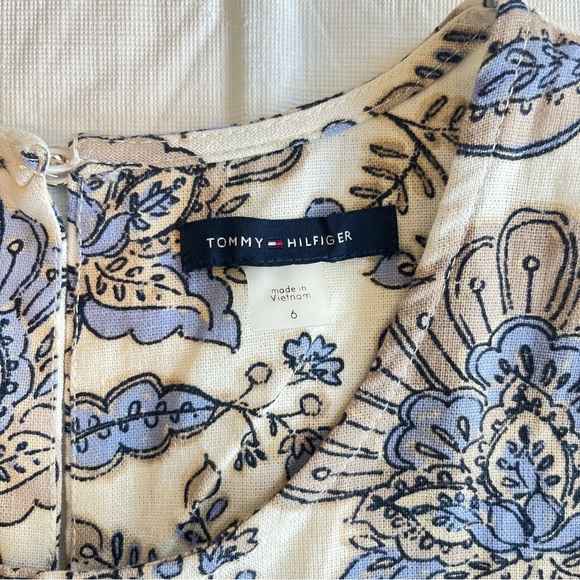 Tommy Hilfiger Linen Blend Sleeveless Provincial Paisley Shift Dress (Bb) - Picture 10 of 13